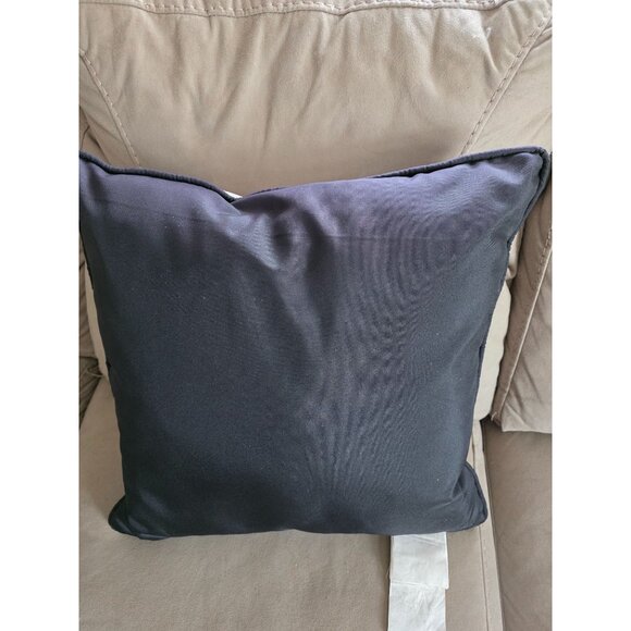 Edie Inc Floral Decor Pillow With 3D Flowers & Stripes - Picture 5 of 7